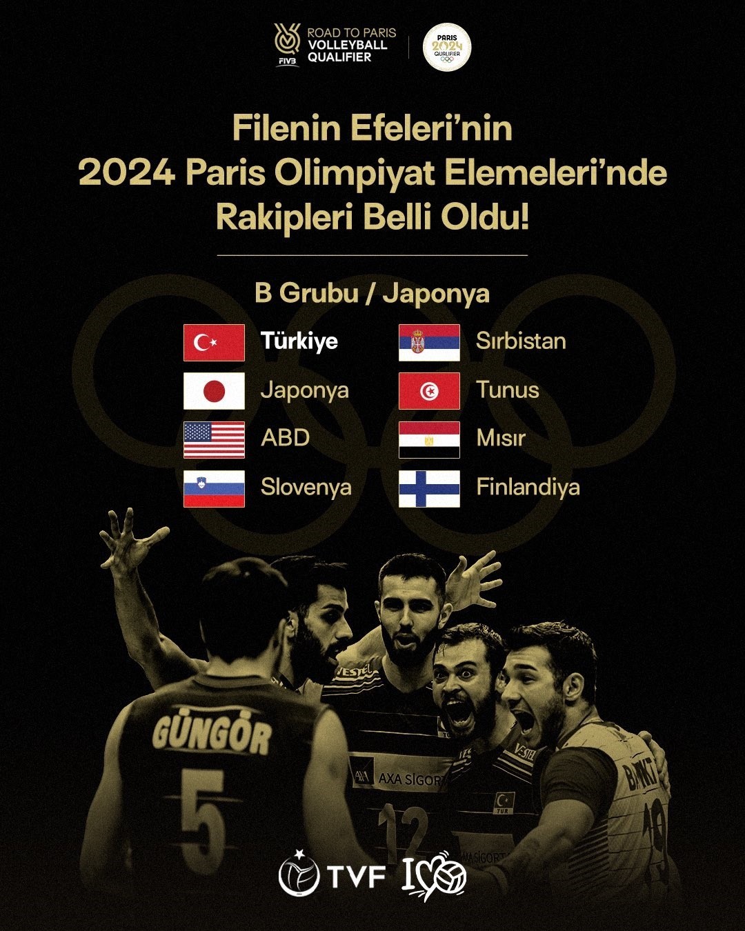 A Milli Erkek Voleybol Takımı, 2024 Paris Olimpiyat Elemeleri’nde B ...